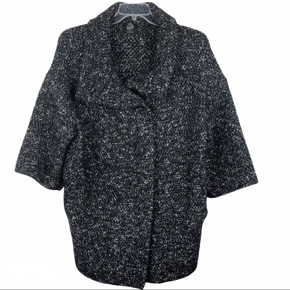 James Jeans Cardigan Wool Sweater Coat Black Small